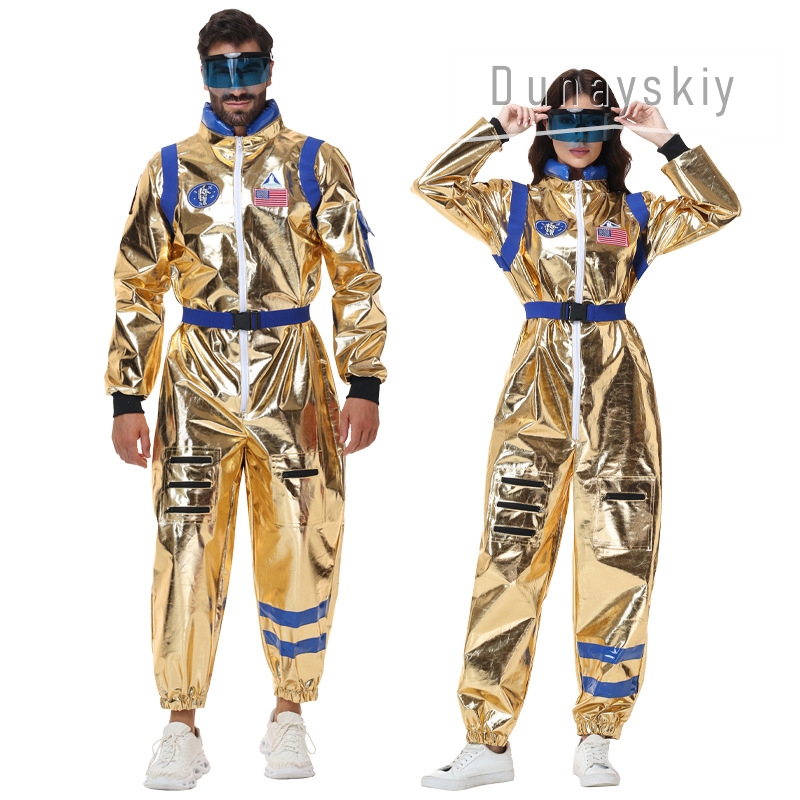 Shiny Metallic Gold Astronaut  - огляд і ціна Anime Cosplay Couple