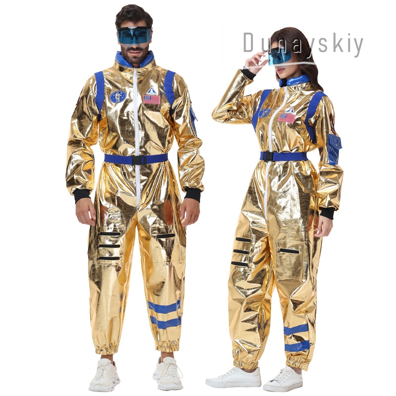 Shiny Metallic Gold Astronaut  - огляд і ціна Anime Cosplay Couple